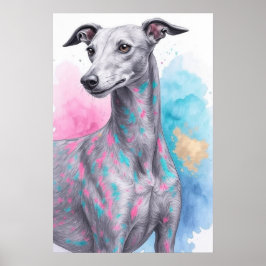 Póster Greyhound moderno en Personalizado abstracto de ac