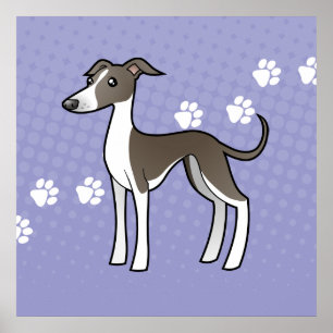 Póster Greyhound personalizado / Whippet / Greyhound ital