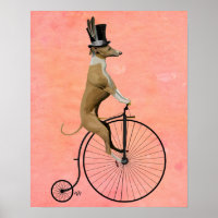 Greyhound sobre Black Penny Farthing