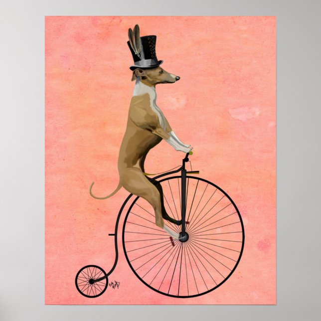 Póster Greyhound sobre Black Penny Farthing (Frente)
