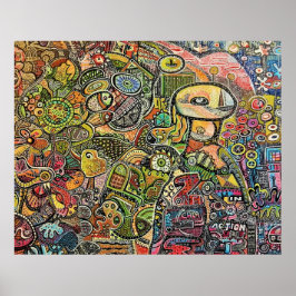 PÓSTER GRFAFITTI-MY WORLD