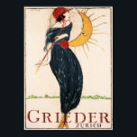 Póster GRIEDER ZURICH de Charles Loupot Vintage Art Deco<br><div class="desc">Reproducción de alta resolución,  impresiones súper nítidas,  colores corregidos para colores vivos y nítidos,  y reparados digitalmente para lágrimas,  manchas,  elementos faltantes. Grieder Zurich Suiza Vintage Art Deco Poster.</div>