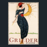 Póster GRIEDER ZURICH de Charles Loupot Vintage Art Deco<br><div class="desc">Reproducción de alta resolución,  impresiones súper nítidas,  colores corregidos para colores vivos y nítidos,  y reparados digitalmente para lágrimas,  manchas,  elementos faltantes. Grieder Zurich Suiza Vintage Art Deco Poster.</div>