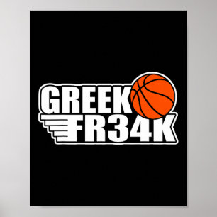 Póster Griego Fr&# k Bysketbyll Milwaukee Freak Geek