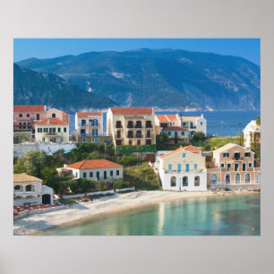 Póster GRIEGO, Islas Jónicas, KEFALONIA, Assos: 2