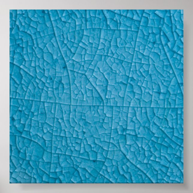 Póster Grietas de piedra azul (Frente)