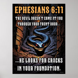 Póster Grietas En Tu Fundación Efesianos 6:11