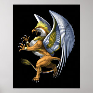 Póster Griffin de mitología griega