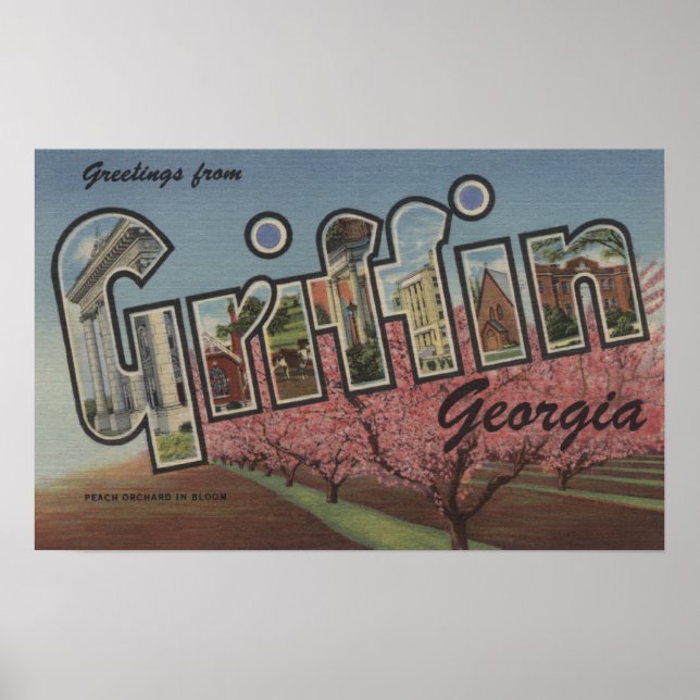 Póster Griffin, Georgia - Escenas de letras grandes (Frente)