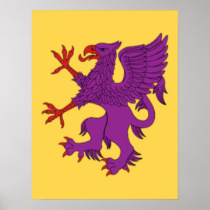 Póster Griffin Rampant Purpure