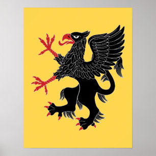 Póster Griffin Rampant Sable