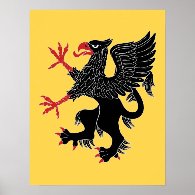 Póster Griffin Rampant Sable (Frente)