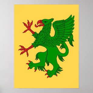 Póster Griffin Rampant Vert