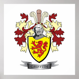 Póster Griffith Family Crest Coat of Arms
