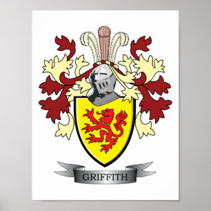 Póster Griffith Family Crest Coat of Arms