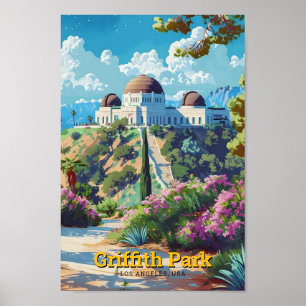 Póster Griffith Park Los Angeles USA Vintage Travel