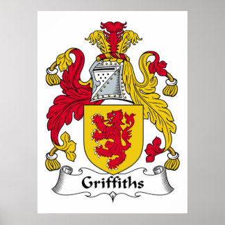Póster Griffiths Family Crest
