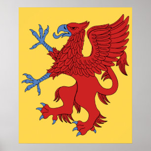 Póster Grifo rampante gules