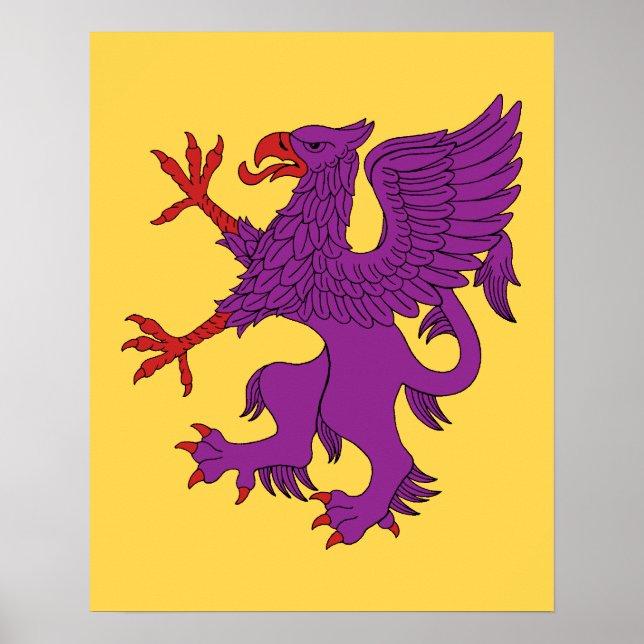 Póster Grifo Rampante Purpúreo (Frente)