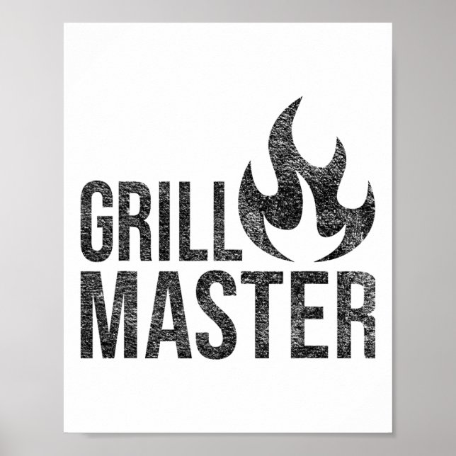 Póster Grill Master Flame Byrbecue Bbq Smoke Char Open Fi (Frente)