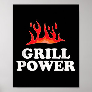 Póster Grill Power - Digan el divertido lema de Barbeque