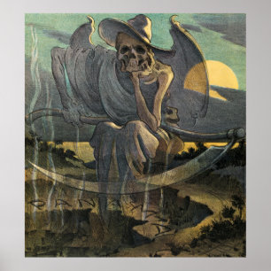 Póster Grim Reaper espera con Scythe