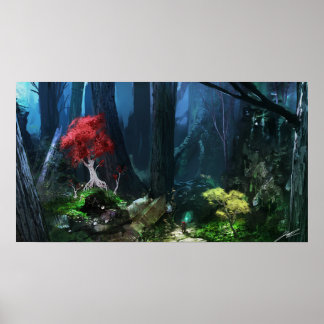 Póster Grimoire: Manastorm Concept Art - Forest Scene