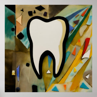 Póster Grin policromática