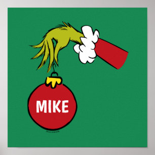 Póster Grinch Adorno Personalizado