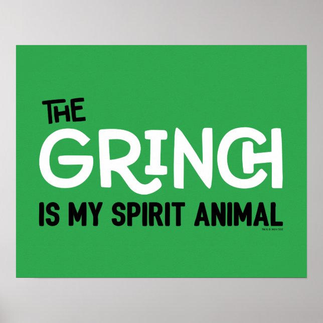 Póster Grinch es mi Animal Espiritual (Frente)