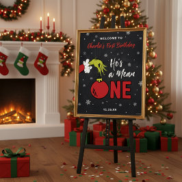 Póster Grinch Es un buen primer cumpleaños