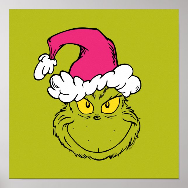 Póster Grinch in Pink Santa Hat (Frente)