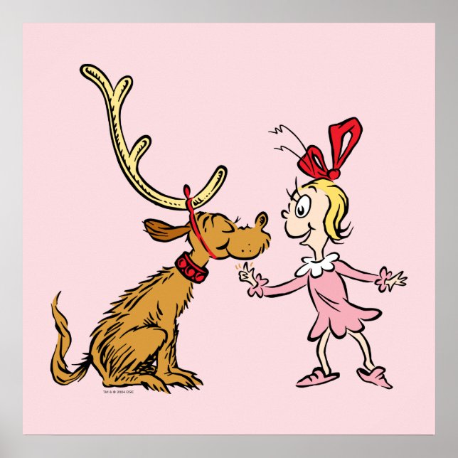 Póster Grinch | Max y Cindy Lou Who (Frente)