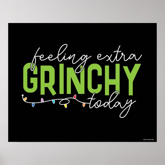 Póster Grinch | Me siento extra gruñón hoy (Frente)