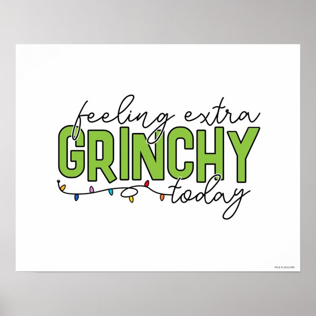 Póster Grinch | Me siento extra gruñón hoy 4 (Frente)
