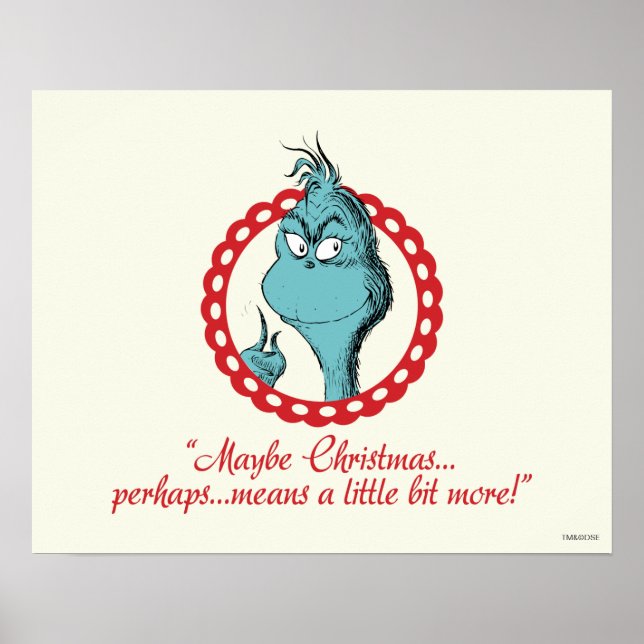 Póster Grinch | Tal vez la Navidad… (Frente)