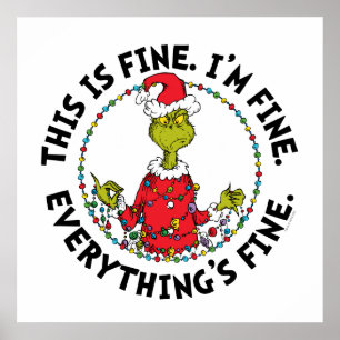 Póster Grinch Todo está bien