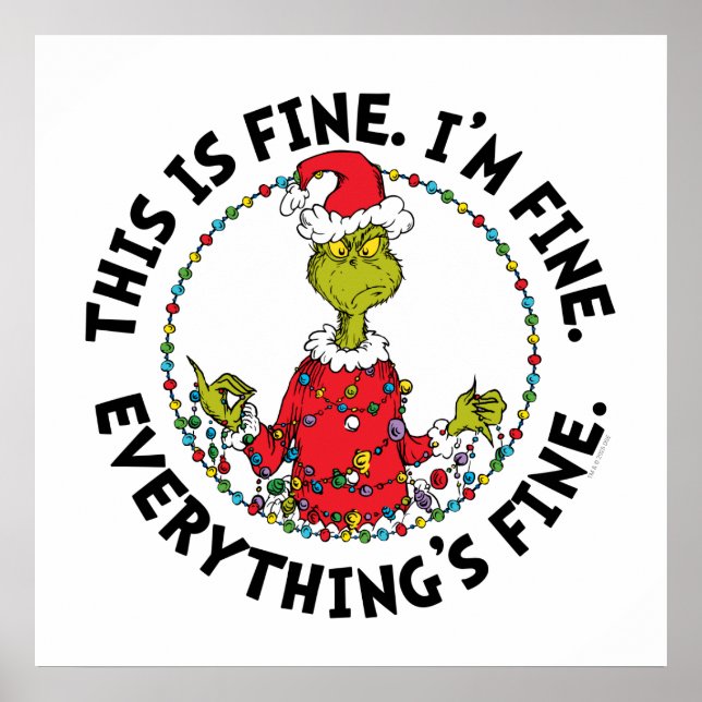 Póster Grinch | Todo está bien (Frente)