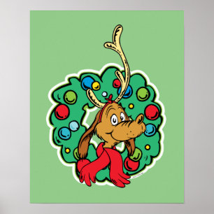 Póster Grinch   Wreath máximo de Navidades