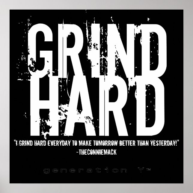 Póster GRIND HARD Poster (Frente)