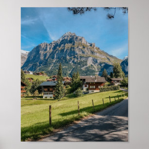 Póster Grindelwald, Jungfrau Región Suiza Imprimir
