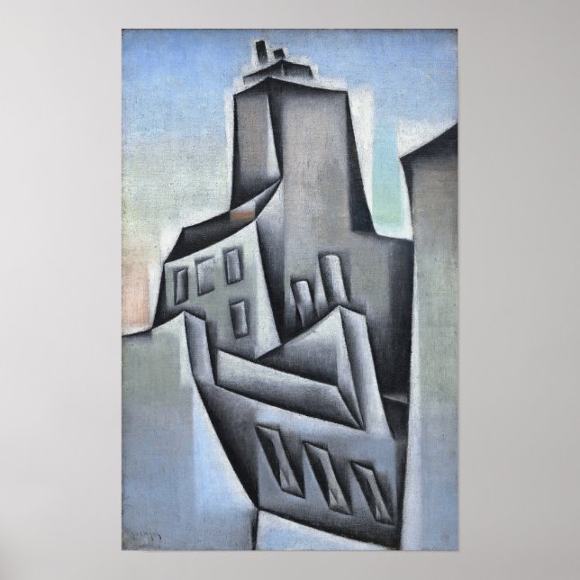 Póster Gris - Casas en París 1911 (Frente)