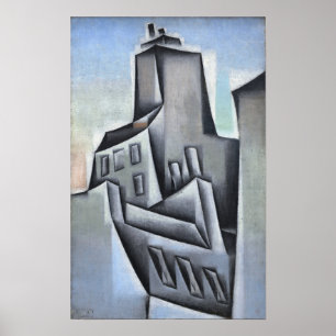 Póster Gris - Casas En París En 1911