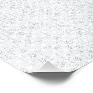 Póster Gris Claro Floral Geométrico   Patrón Moderno de V