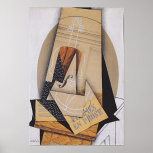 Póster Gris - Composición Con Violin