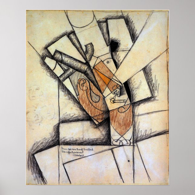 Póster Gris - El fumador (Frente)