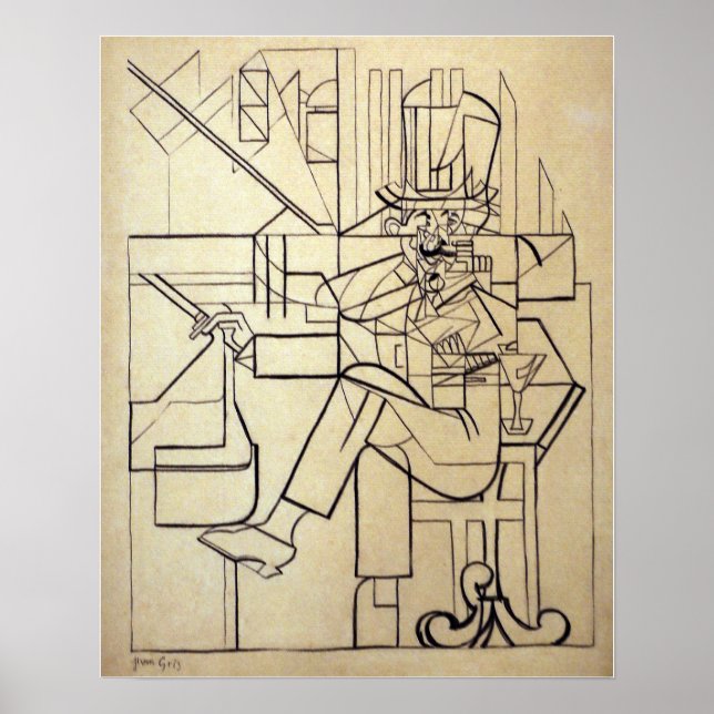 Póster Gris - El Hombre En El Café 1912 (Frente)