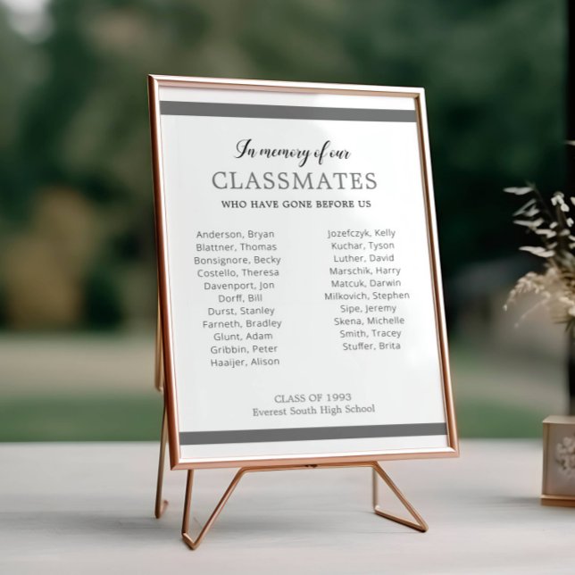 Póster Gris en memoria de la reunión de nuestros compañer (Subido por el creador)