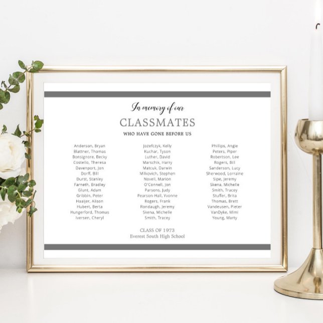 Póster Gris en memoria de la reunión escolar de nuestros  (Subido por el creador)