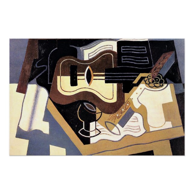 Póster Gris - Guitarra y Clarinet, arte fino, (Anverso)